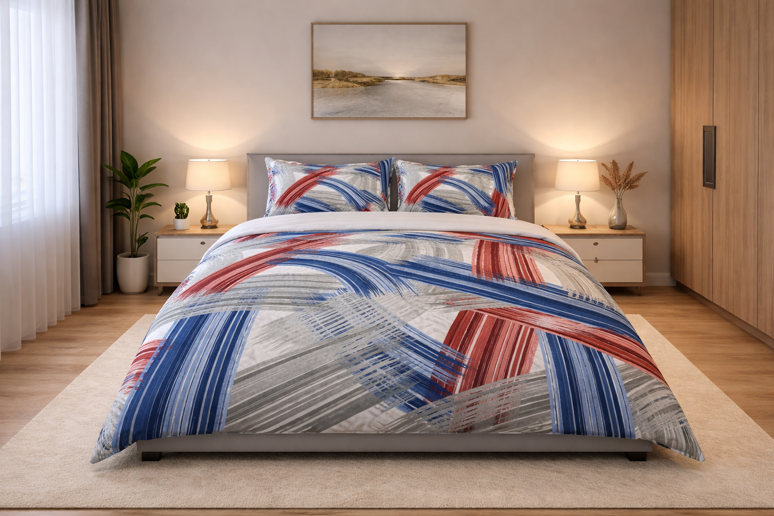 Lenjerie de Pat Bumbac Neted - N004