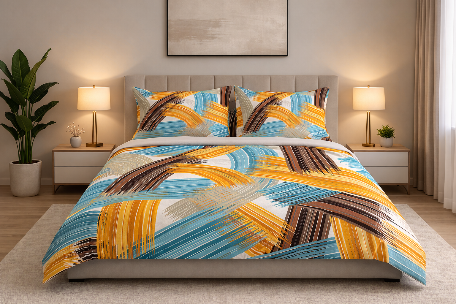 Lenjerie de Pat Bumbac Neted - N016