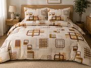 Lenjerie de pat XL Retro Caramel – 100% Bumbac