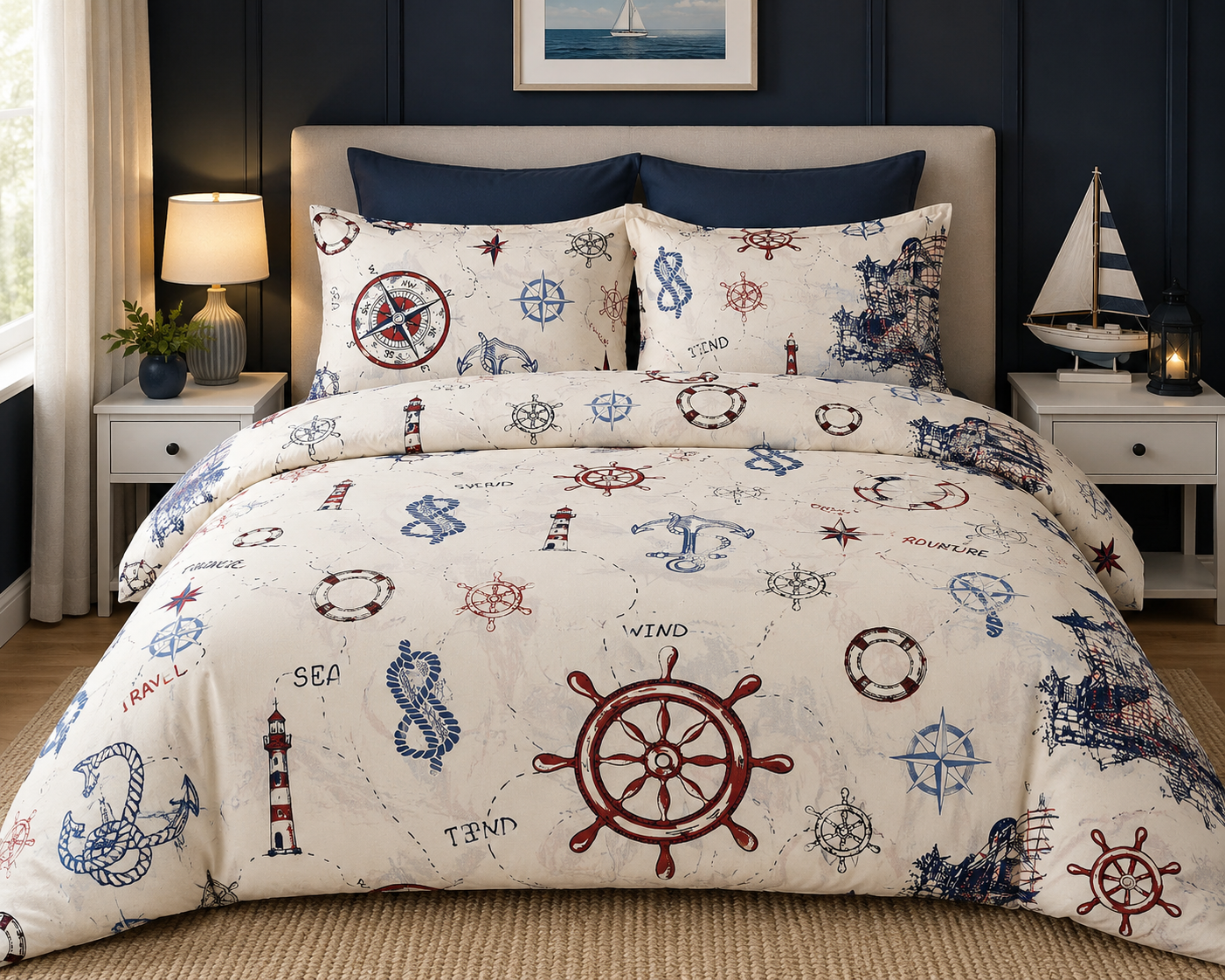 Lenjerie de pat XXL Nautical Adventure – 100% Bumbac