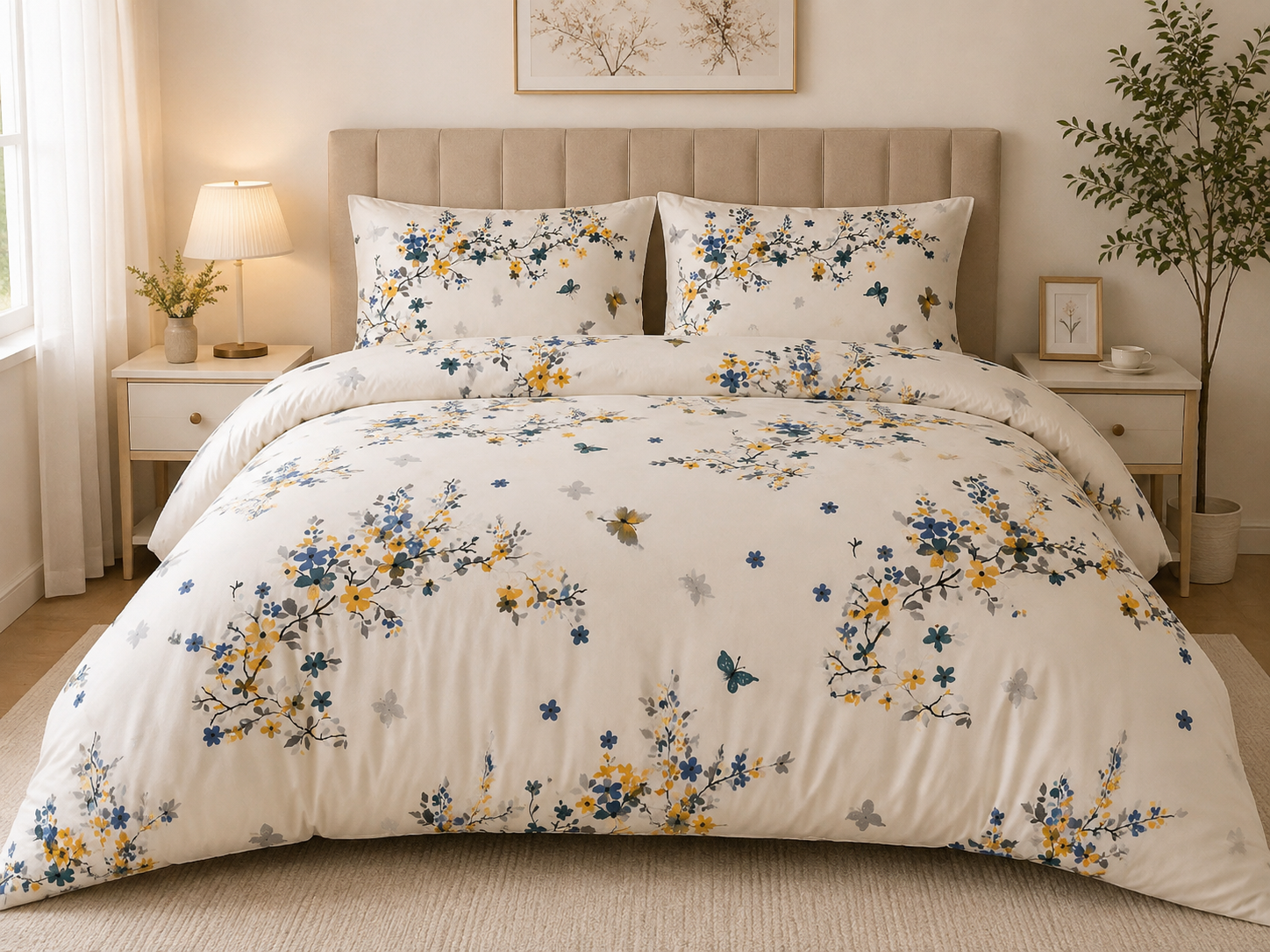 Lenjerie de pat XL Spring Blossom – 100% Bumbac