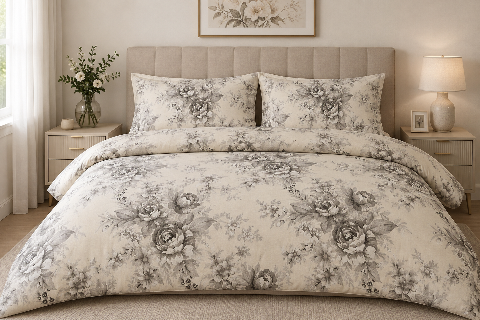 Lenjerie de pat XL Vintage Roses – 100% Bumbac
