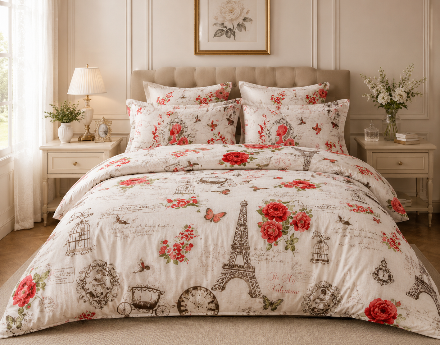 Lenjerie de pat XL Paris Romance – 100% Bumbac