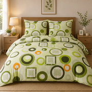 Lenjerie de pat XL Green Circles – 100% Bumbac