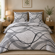 Lenjerie de pat XL Black Waves – 100% Bumbac
