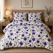 Lenjerie de pat XL Purple Blossom – 100% bumbac,