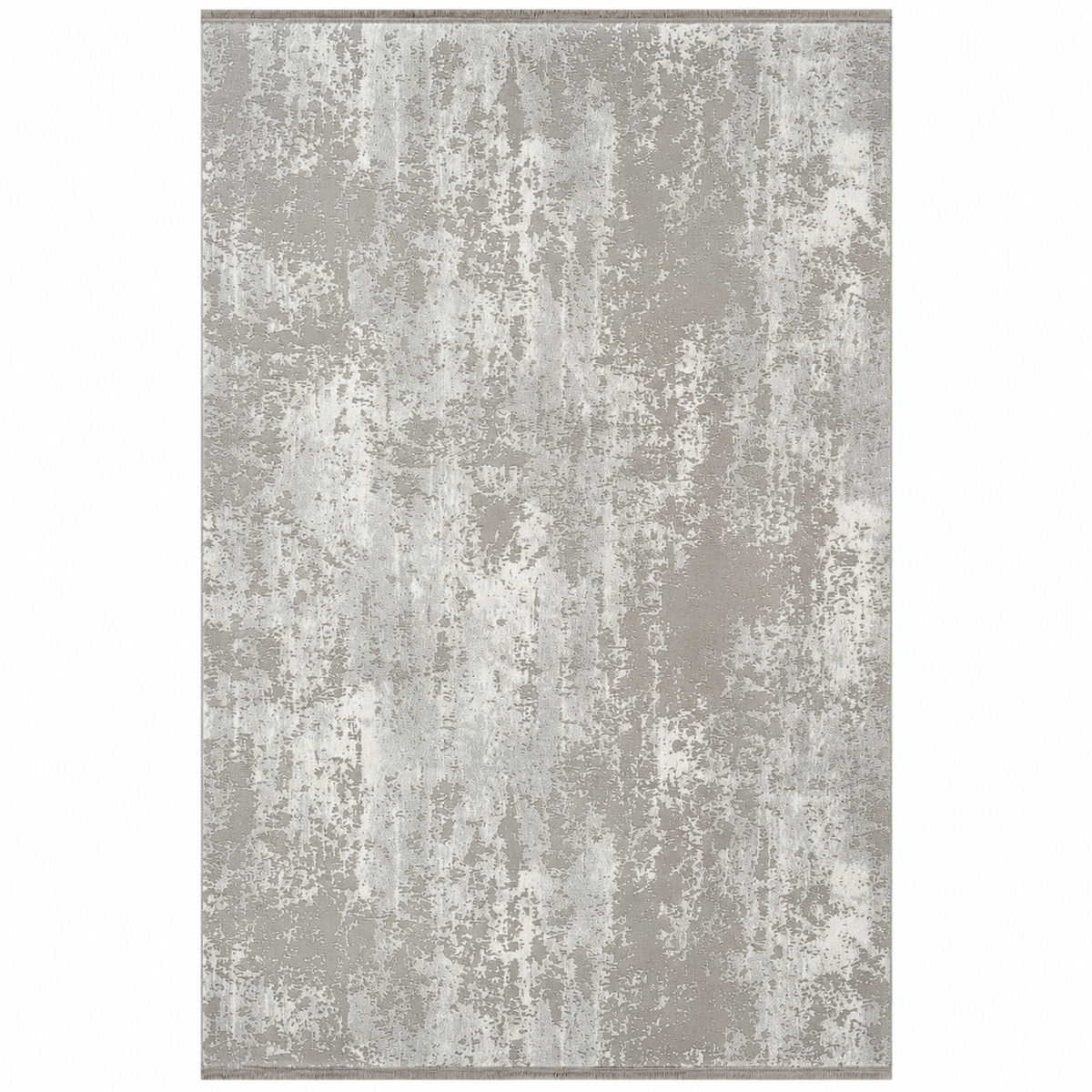 Covor Modern Anemon Abstract Gri-Crem – Living și Dormitor, Design Vintage Elegant – covor și detaliu produs