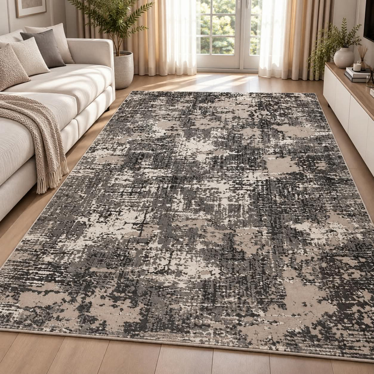 Covor modern Taksim Grey Taupe Cream