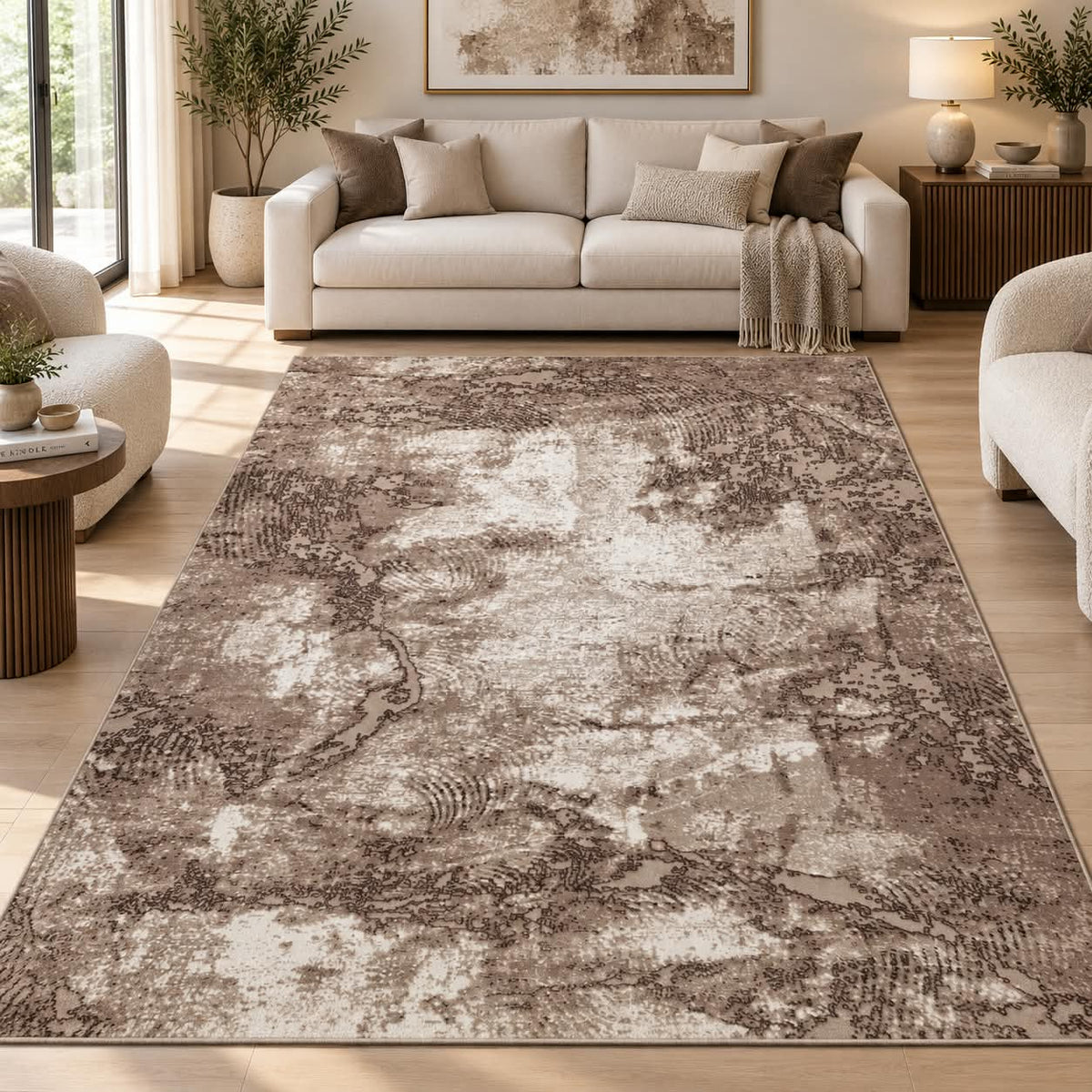 Covor modern Taksim Taupe Cream