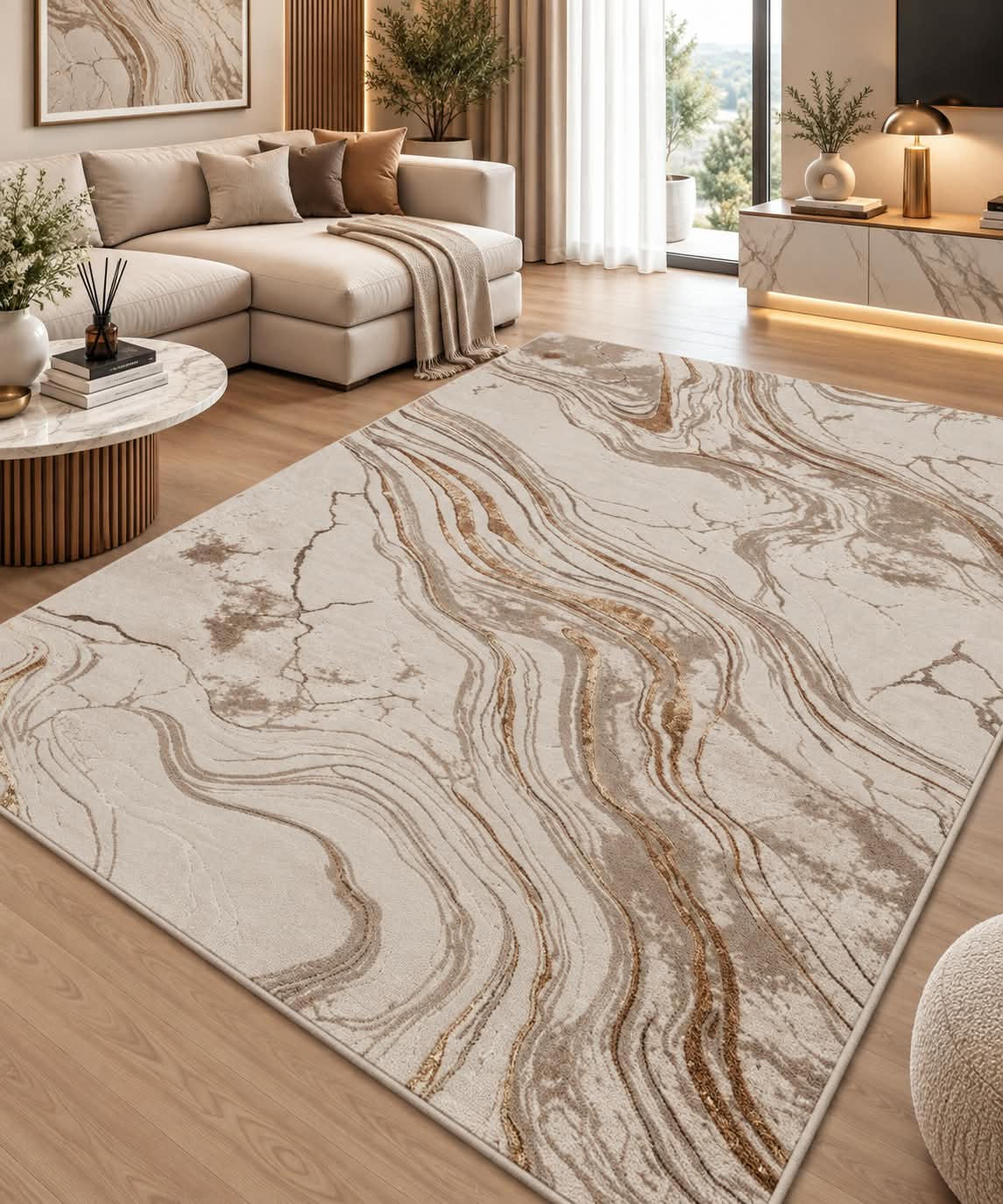 Covor modern Almira Ivory Beige