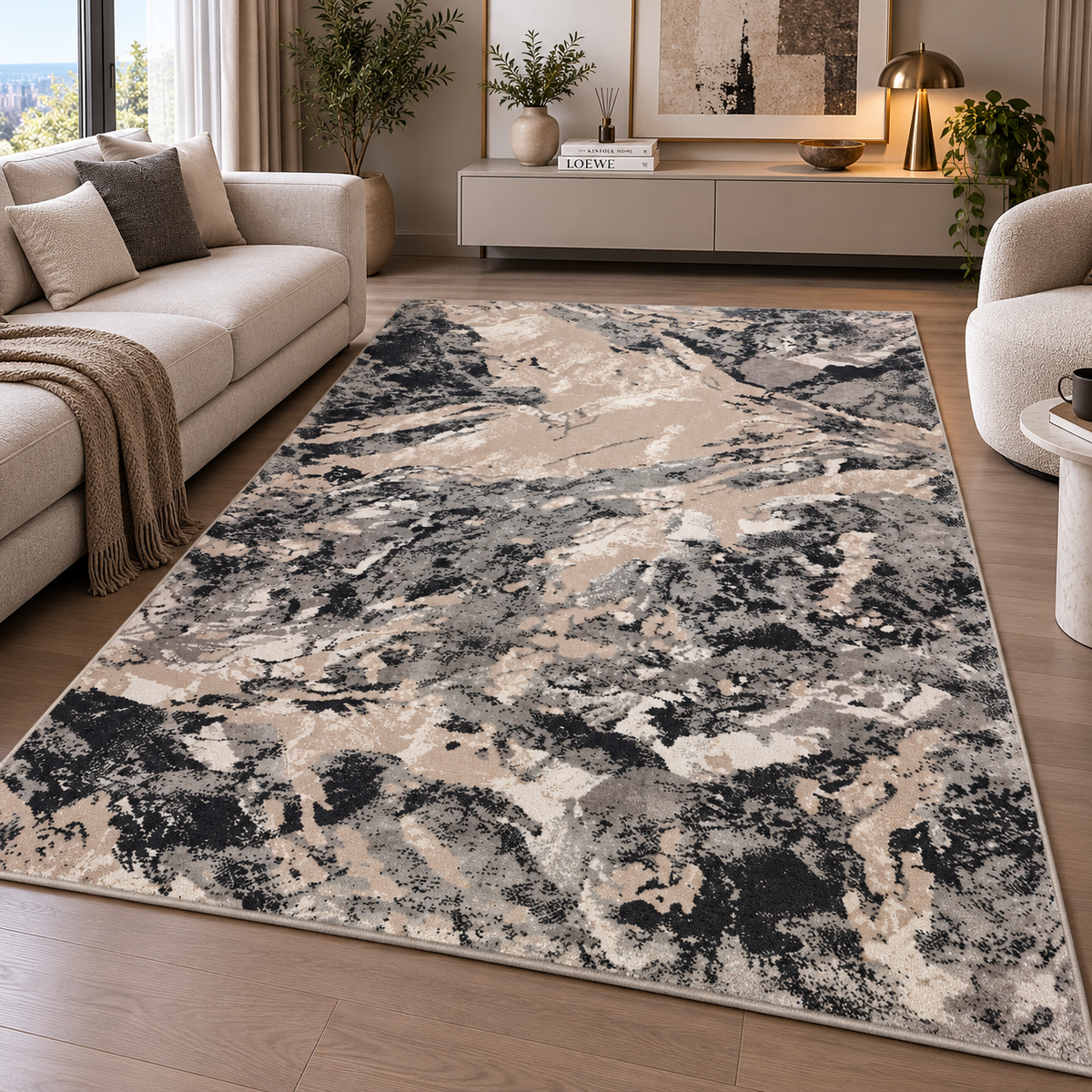 Covor modern Alyans Beige Grey