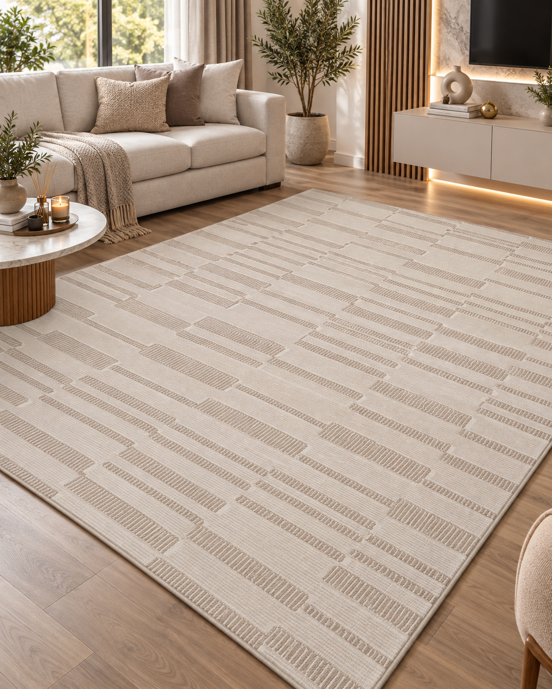 Covor modern Palma Ivory Beige