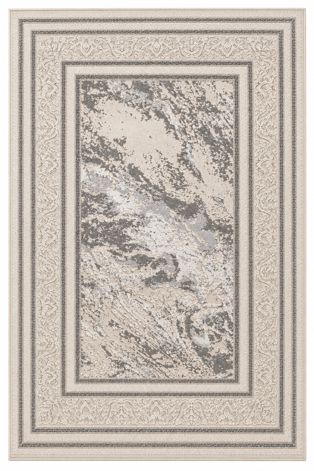 Covor modern Palma Ivory Silver
