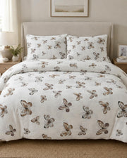 Lenjerie de pat dublu din bumbac creponat - Butterfly Grace