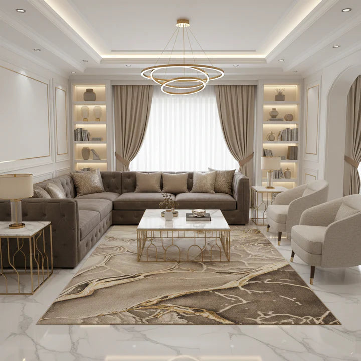 Covor Marmara Vulcan 156 Beige Gold